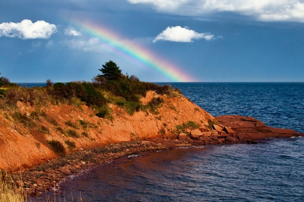 Cape Bear, Rainbow, ocean